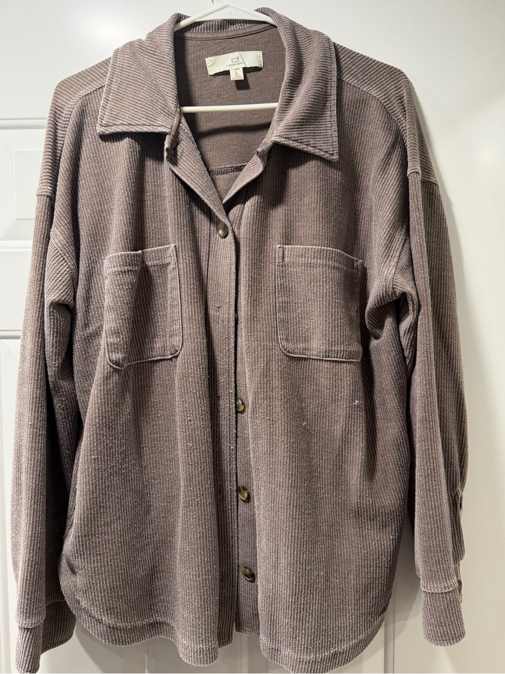 Women’s Thread Supply Button-Up Overshirt Jacket - Taupe